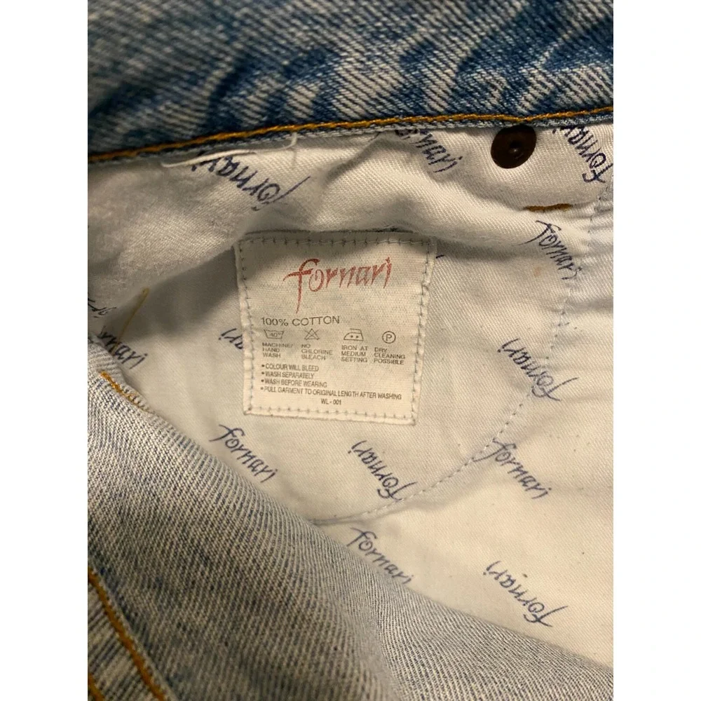 Vintage Fornari Jeans Womens 28 Blue Light Wash Denim 90s Italian Hi Rise Cotton - Picture 14 of 16